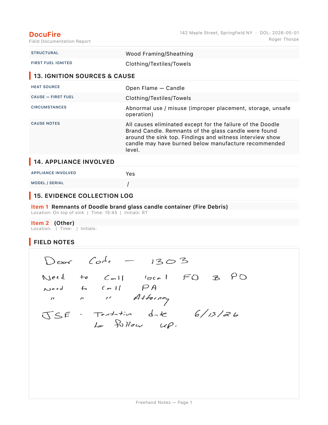 Field Documentation Export — Page 5