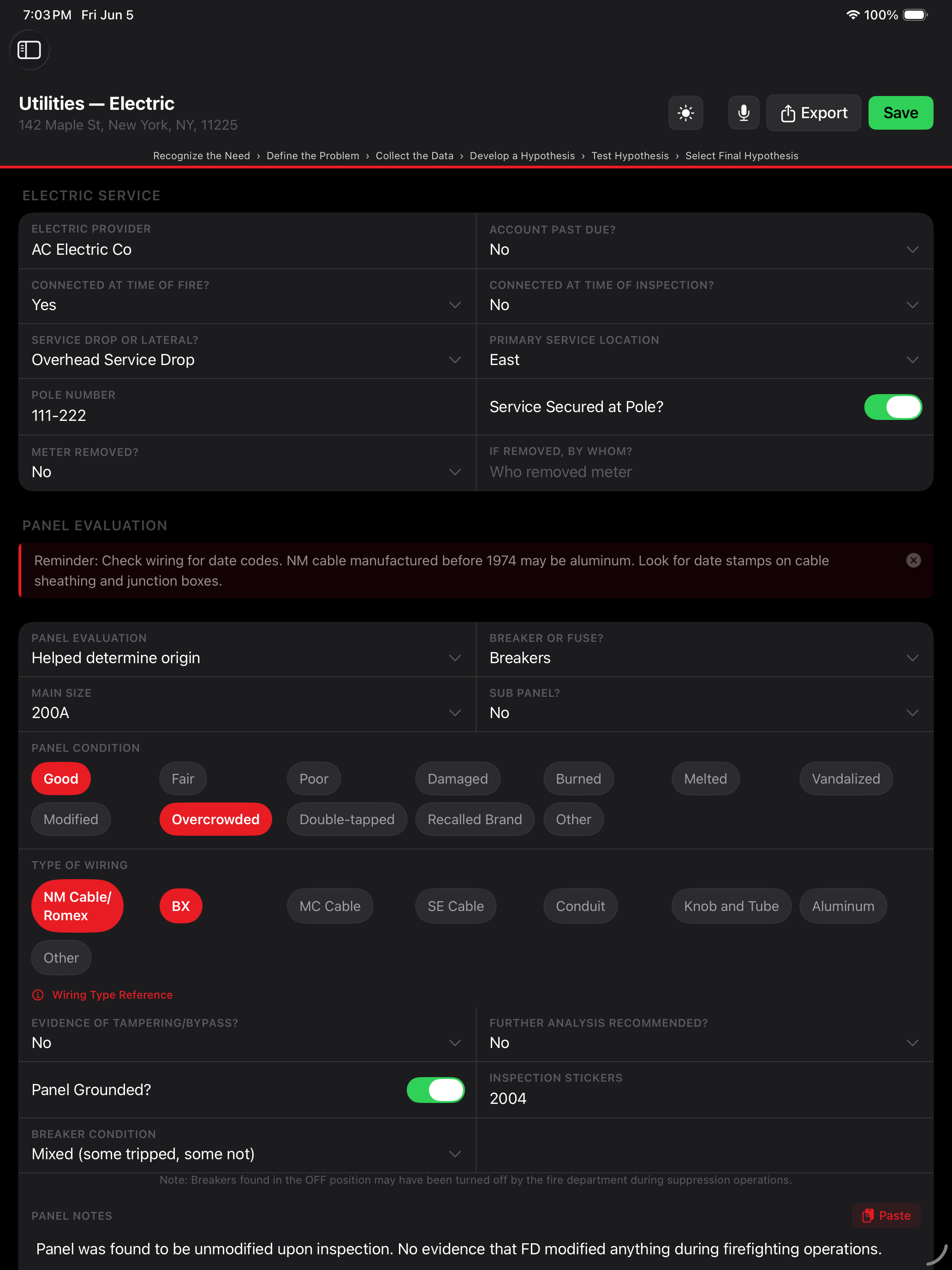 Panel Evaluation